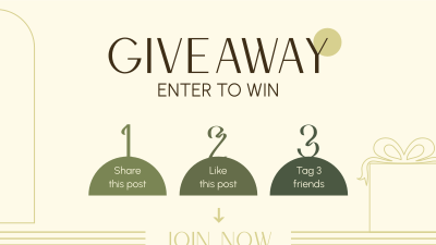 Simple Giveaway Instructions Facebook event cover Image Preview