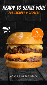 Fast Delivery Burger Instagram Story Design