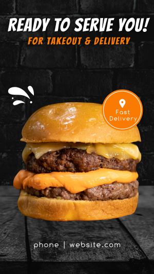 Fast Delivery Burger Instagram story Image Preview