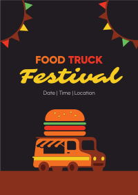 Festive Food Truck Poster Image Preview