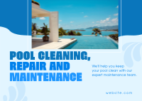 Pool Cleaning Services Postcard Design