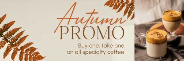 Autumn Coffee Promo Twitter Header Design
