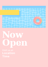 Open Now Pool Poster Design