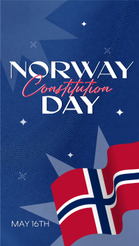 Flag Norway Day Facebook Story Design