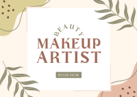 Book a Makeup Artist Postcard Design