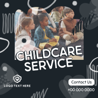 Abstract Shapes Childcare Service Linkedin Post Image Preview
