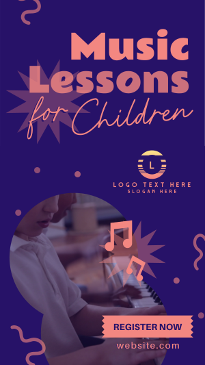 Music Lessons for Kids Instagram story Image Preview