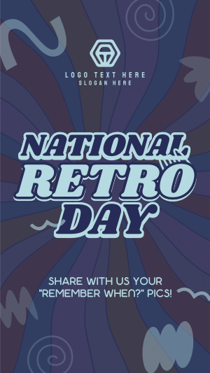 Swirly Retro Day Instagram story Image Preview