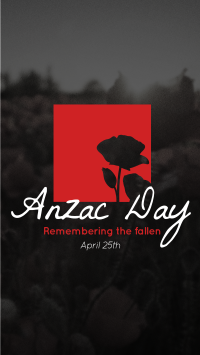 Anzac Remembrance Instagram story Image Preview
