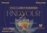 Yoga Lotus Zen Postcard Image Preview