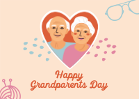 Heart Grandparents Greeting  Postcard Image Preview