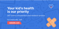 Pediatric Health Care Twitter Post Design