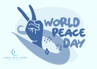 Peace Day Scribbles Postcard Design