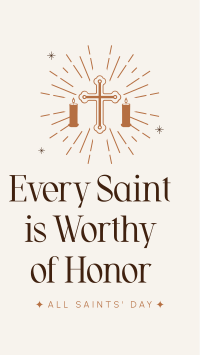 Honor Thy Saints YouTube Short Design