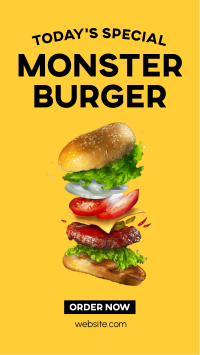 Chef's Special Burger Instagram Story Design