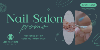 Elegant Nail Salon Services Twitter Post Design