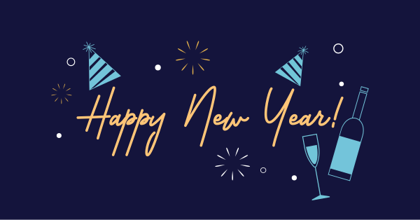 New Year Cheers Facebook Ad Design Image Preview