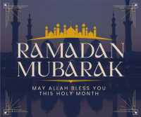 Mosque Silhouette Ramadan Facebook Post Design