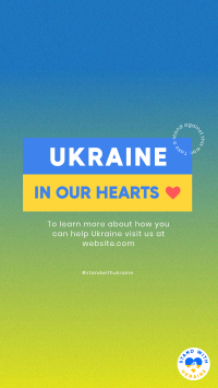 Ukraine In Our Hearts Facebook Story Design