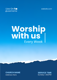 Worship With Us Flyer Image Preview