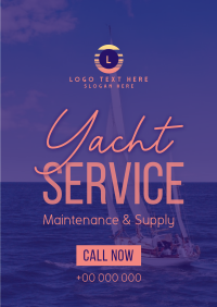 Yacht Maintenance Service Poster Design