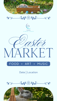Flowery Easter Market Facebook Story Design