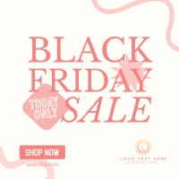 Black Friday Scribble Sale Instagram Post Design