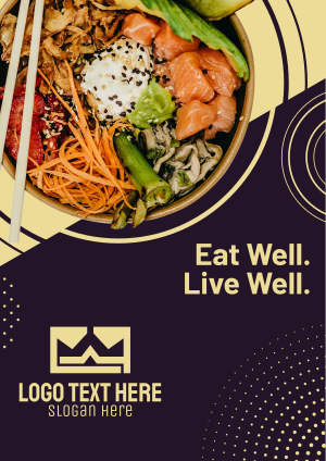 Healthy Food Sushi Bowl Flyer