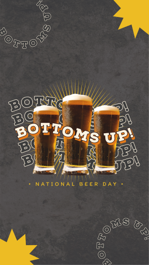 Bottoms Up this Beer Day Facebook story Image Preview