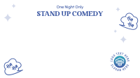 One Night Comedy Show Zoom Background Design