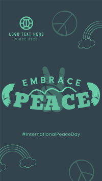 Embrace Peace Day Facebook Story Design