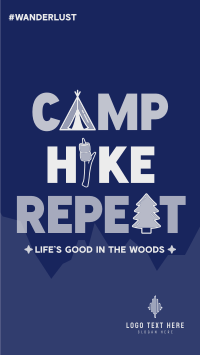 Minimalist Camping Quote Instagram Reel Design