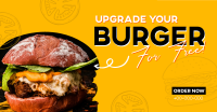 Free Burger Upgrade Facebook Ad Design