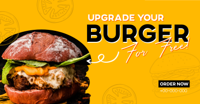 Free Burger Upgrade Facebook ad Image Preview