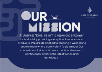 Our Mission Statement Postcard Design