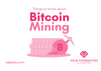 Bitcoin Mining Postcard Design