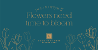 Flowers Need Time Facebook Ad Design