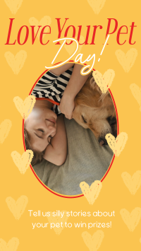 Retro Love Your Pet Day Instagram reel Image Preview