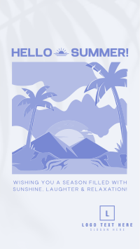 Minimalist Summer Greeting YouTube short Image Preview