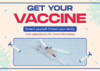 Get Your Vaccine Postcard Design