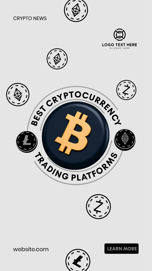 Cryptocurrency Trading Platforms Facebook Story Design Image Preview