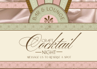 Art Deco Bar and Lounge Postcard Design