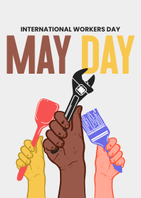 Celebrate Our Heroes on May Day Flyer Design