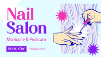 Groovy Nail Salon Facebook Event Cover Design