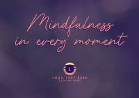 Mindfulness Quote Postcard Image Preview