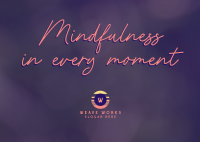 Mindfulness Quote Postcard Image Preview