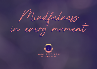 Mindfulness Quote Postcard Image Preview