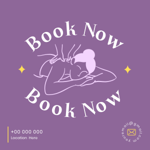 Massage Booking Instagram post