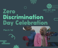 Playful Zero Discrimination Celebration Facebook Post Design