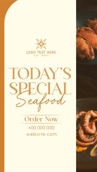 Minimal Seafood Restaurant  Instagram story Image Preview